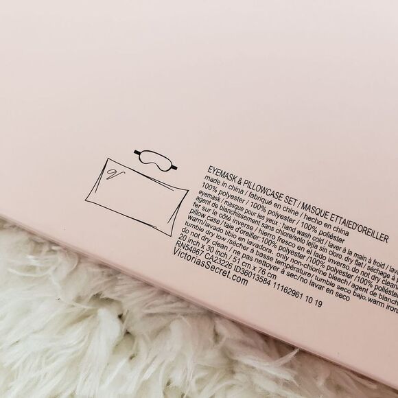 Victoria's Secret ONE SIZE Pink Eye Mask Pillow Floral Print  Nice - Picture 5 of 6